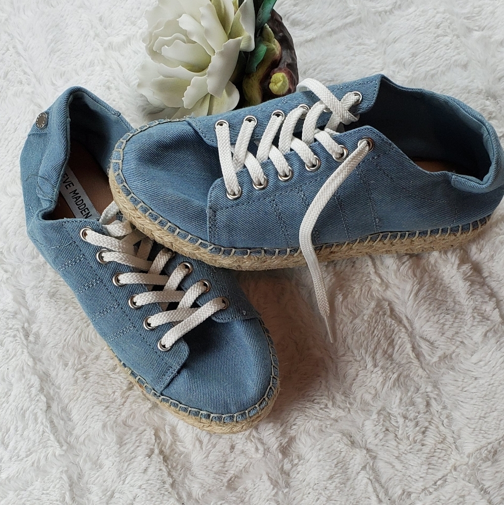Steve Madden Blue Denim Tamilyn Espadrilles